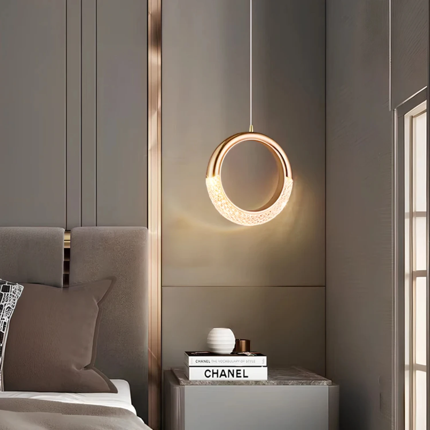 New Light Luxury Modern Bedroom Pendant Light in 90 characters