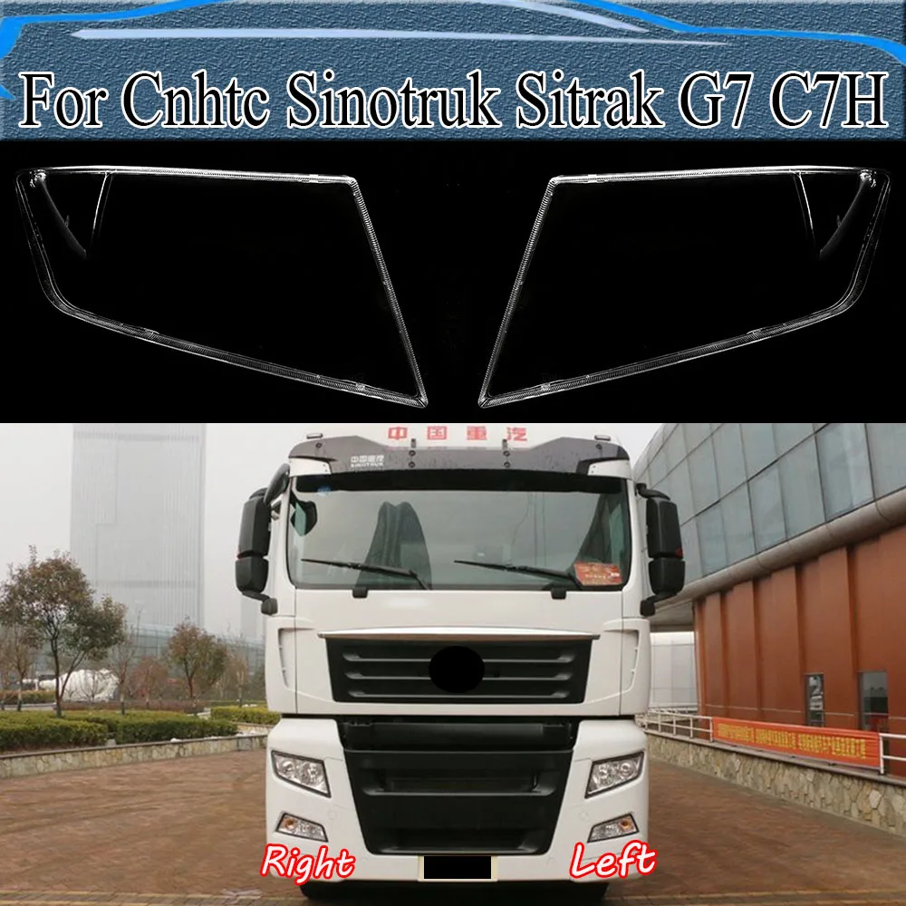 

For Cnhtc Sinotruk Sitrak G7 C7H Transparent Headlight Cover Headlamp Shell Clear Lens Plexiglass Replace Original Lampshade