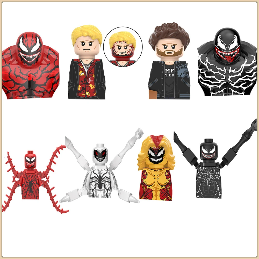 Marvel аниме Venom серии строительные блоки кукла Cletus Kasady Carnage Scream фигурки настольный орнамент дети хобби подарки