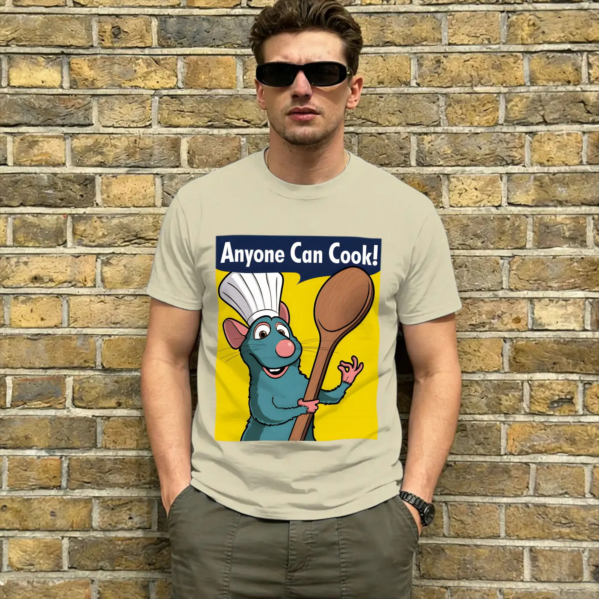 Anyone can cook! T-Shirt Summer Ratatouilles Cotton T Shirts For Adult Harajuku Design Tshirt Short Sleeve Y2K Retro Tees
