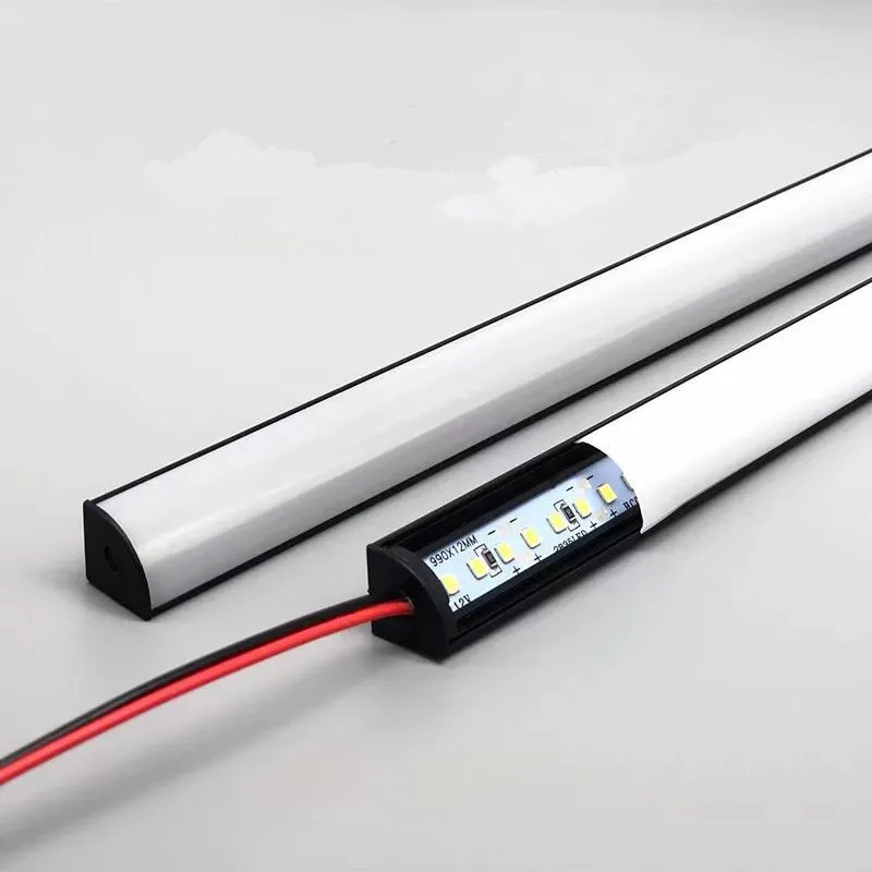 LED Black profile aluminum Super Bright led bar 36LEDs DC12V 50cm rigid strip For interior house Ceiling wall corner LED Strip