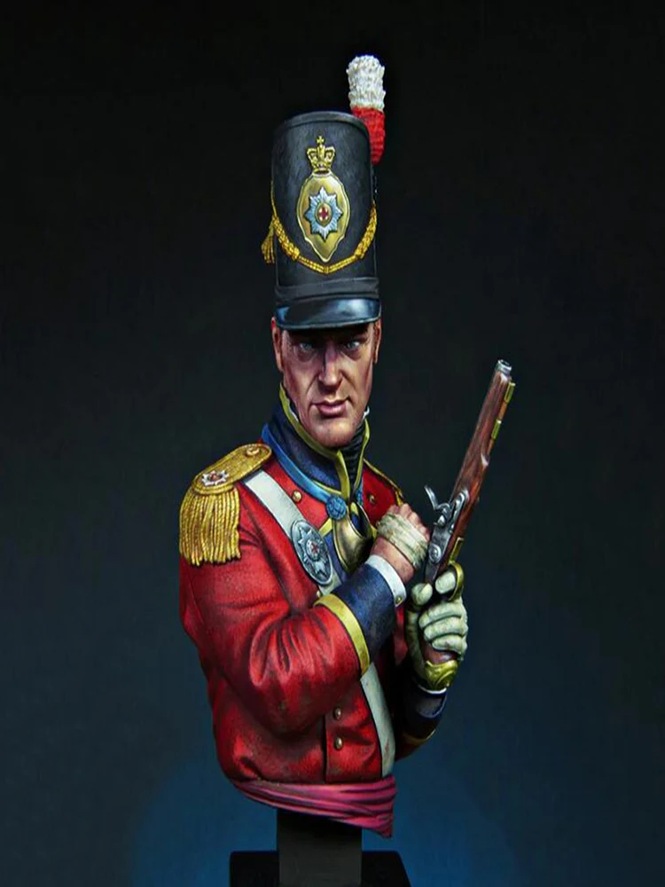 

Unassambled 1/10 ANCIENT officer coldstream guards SOLDIER BUST Resin figure miniature model kits Unpainted