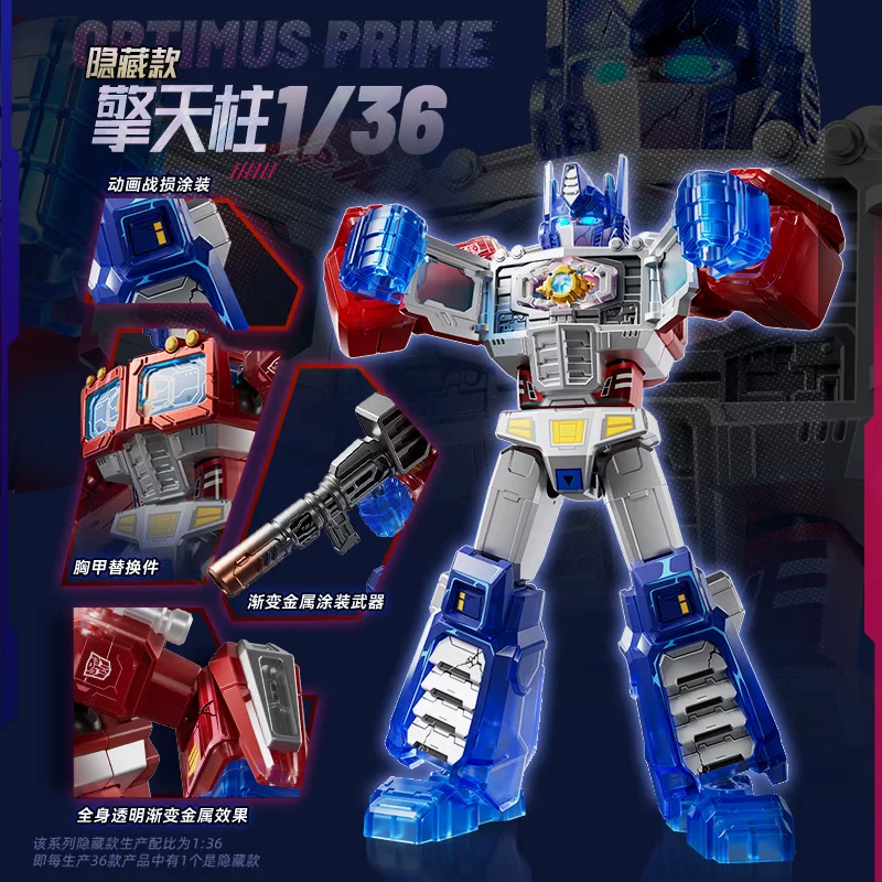 Blokees Transformers Glow Series Wave 5 Optimus Prime Megatron Hot Rod Starscream Shockwave Figura de Acción Modelo de Juguete Regalo para Niño