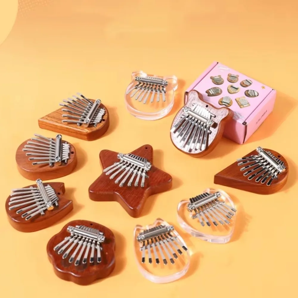 Colgante de Piano 8 teclas dedo pulgar Piano Marimba Musical adultos principiantes Kalimba Mini pulgar Piano buen accesorio colgante regalo