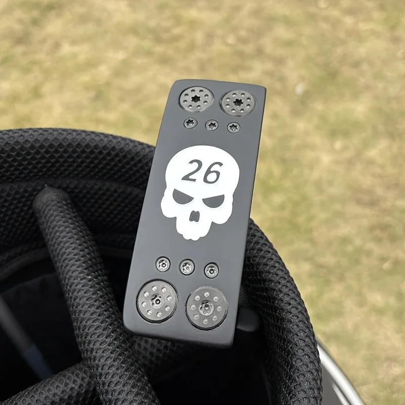 Varilla de golf s-Stiff Flex para hombre, diseño de calavera, agarre de goma, cubierta para palos de golf desmontable y gratis, 1 ud.