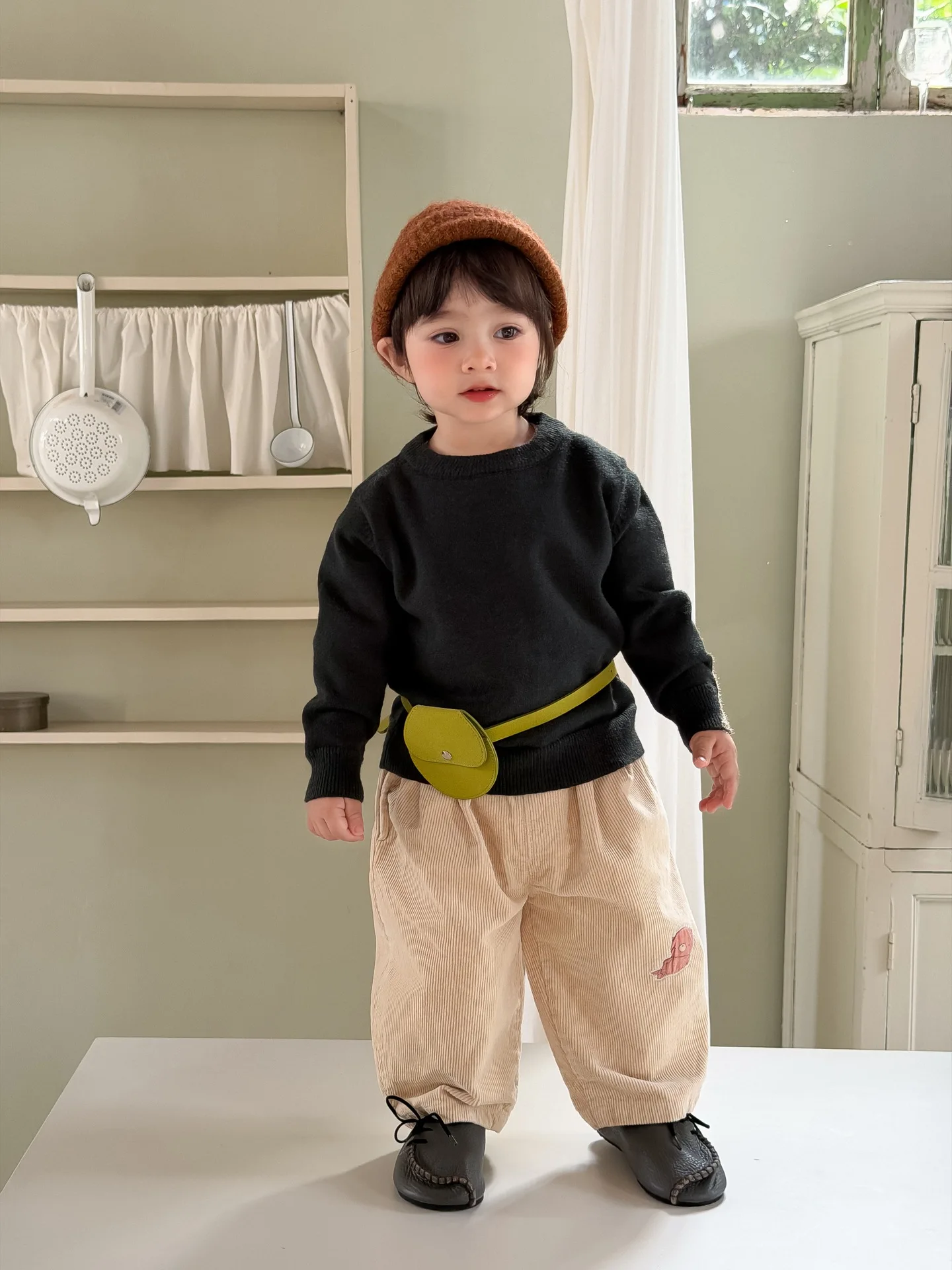 2026 Autumn New Baby Long Sleeve Sweater Solid Boys Pullover Sweater Toddler Girls Casual Knitted Tops Infant Clothes