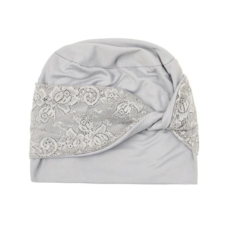 

Women's Pullover Hat 2026 New Soft Lightweight Solid Color Simple Base Hat Women Lace Cross Headscarf Hat Outerwear Women Hijabs
