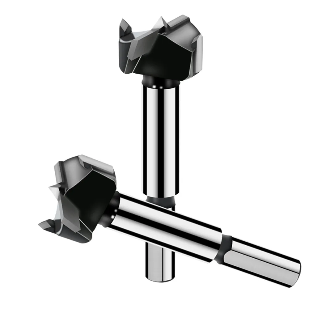 1Pc 12mm-53mm Woodworking Hole Cutter Triangle Shank Round Hole Drill Bit Drilling Hinge Carbide Drill Bits Woodworking Hole Saw