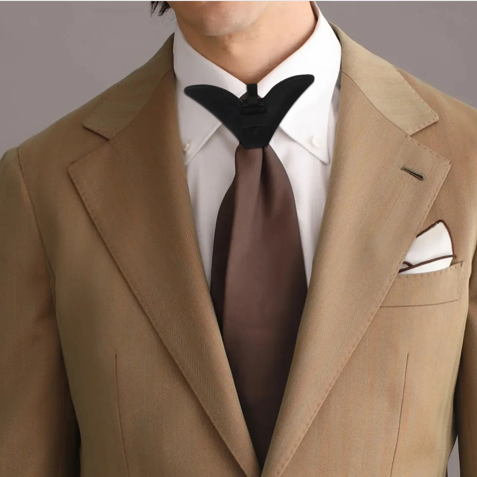 

20pcs Plastic Tie Clips For Men Metal Bowtie Fasteners Secure Hold Wedding Formal Event Necktie Holder Clip Set Bow Tie Hardware