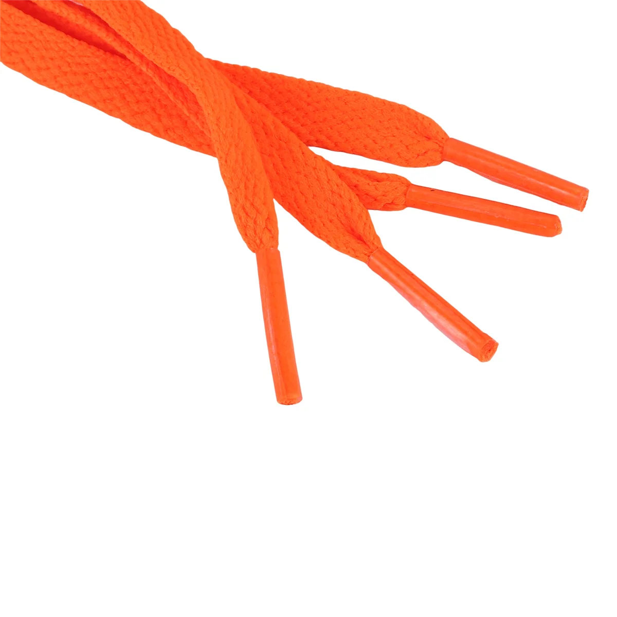 The New Trainers Replacement 8mm Wide Orange Flat String Shoelace Pair