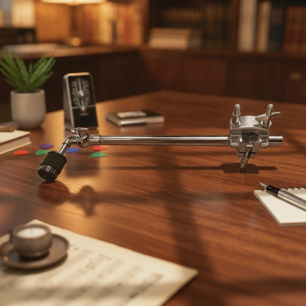 Drum Hardware Clamp with Cymbal Rod Lightweight Cymbal Mount with Multi-Function Clamp Percussion Accessory Adjustable