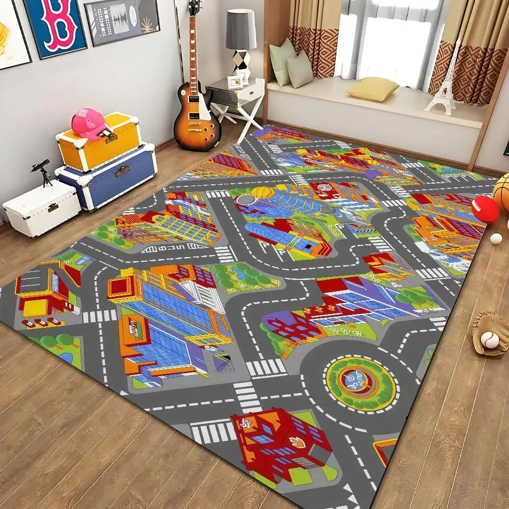

Cartoon Game Carpet Children's Floor Mat Printed Large Carpets Living Room And Bedroom Carpets Bathroom Anti Slip Door MATS Sm