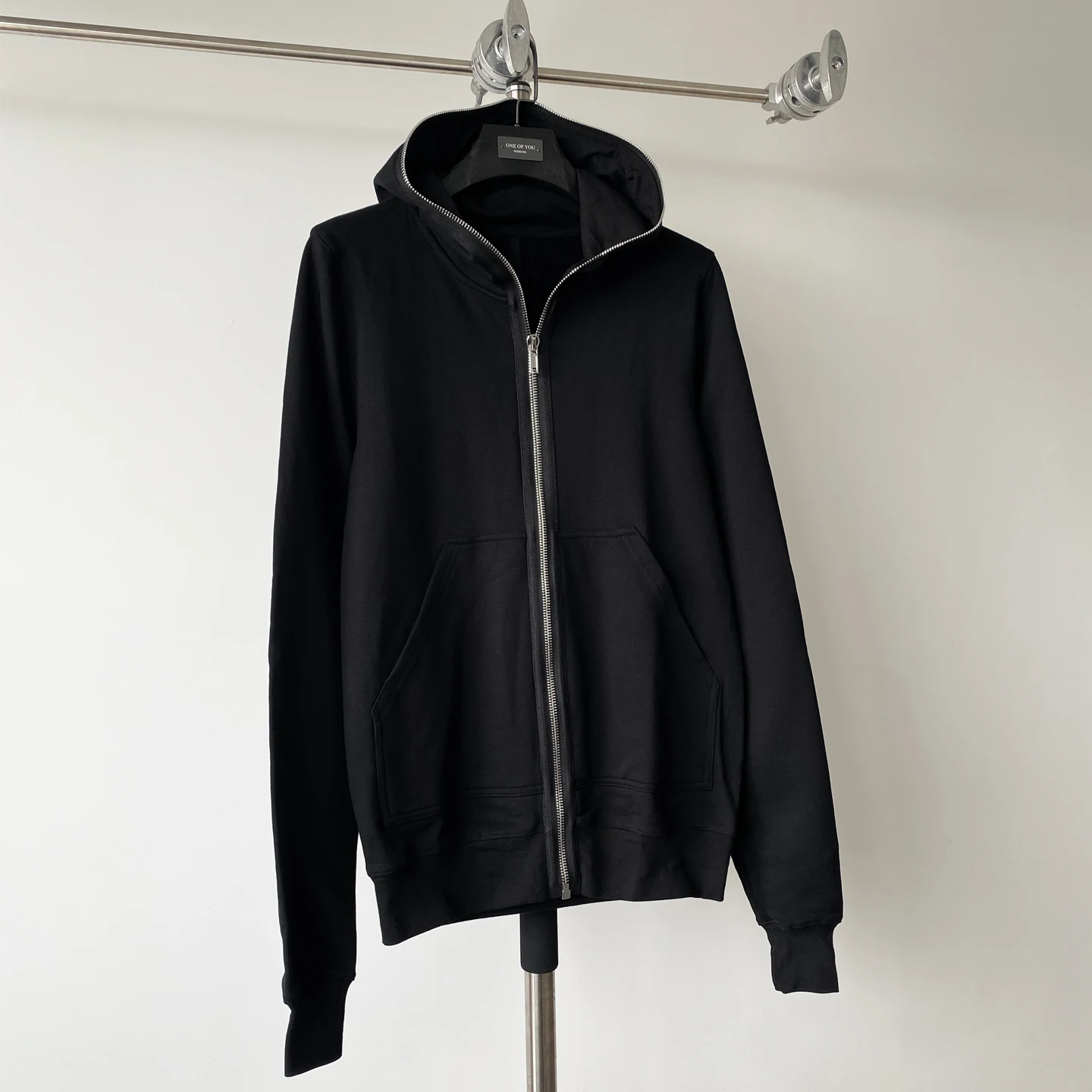 

Мужская толстовка с длинной молнией и капюшоном, однотонная, на молнии, из хлопка, молодежная повседневная одежда