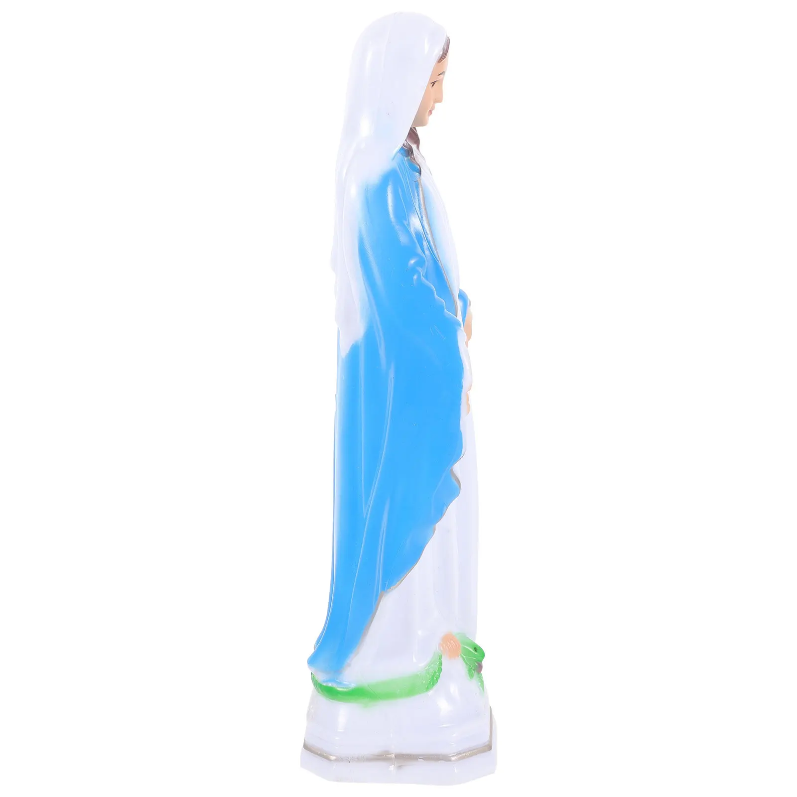 

Mary Statue Plastic Miniature Religious Decor For Desktop Church Garden Home Catholicism Catholicism Ornament Ornament