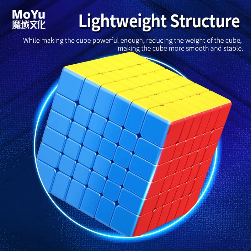 

MOYU Meilong 6M 6x6 V2 Magnetic Cube Stickerless Smooth Speed Puzzle Fidget Toy Gift for Kids Adults