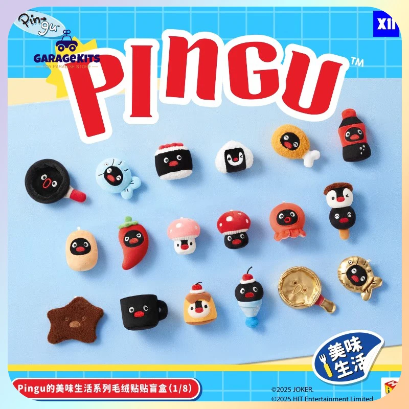 

[X11] Original New Pingu Delicious Life Series Plush Stickers Blind Box Cute Penguin Doll Refrigerator Stickers Custom Gifts