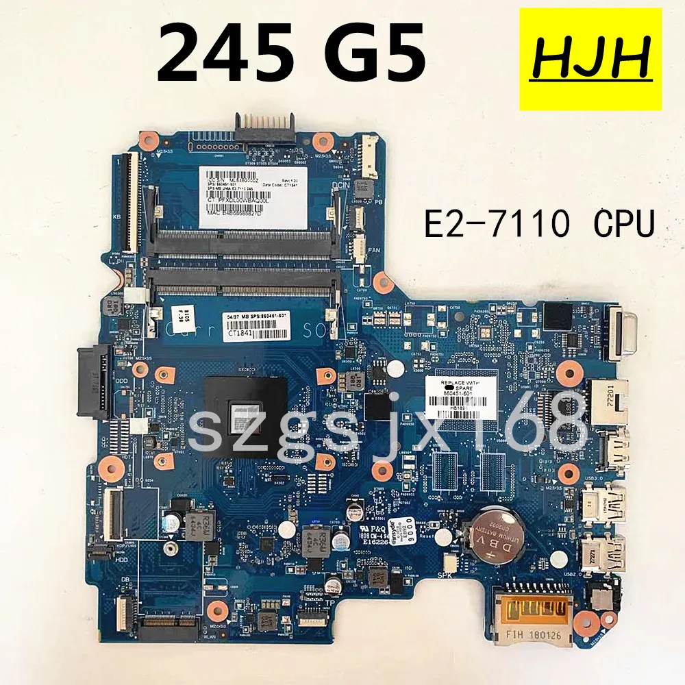 For HP 245 G5 Laptop Motherboard with E2-7110 CPU  ,860451-001 860451-501 860451-601 6050A2822801 All functions GOOD