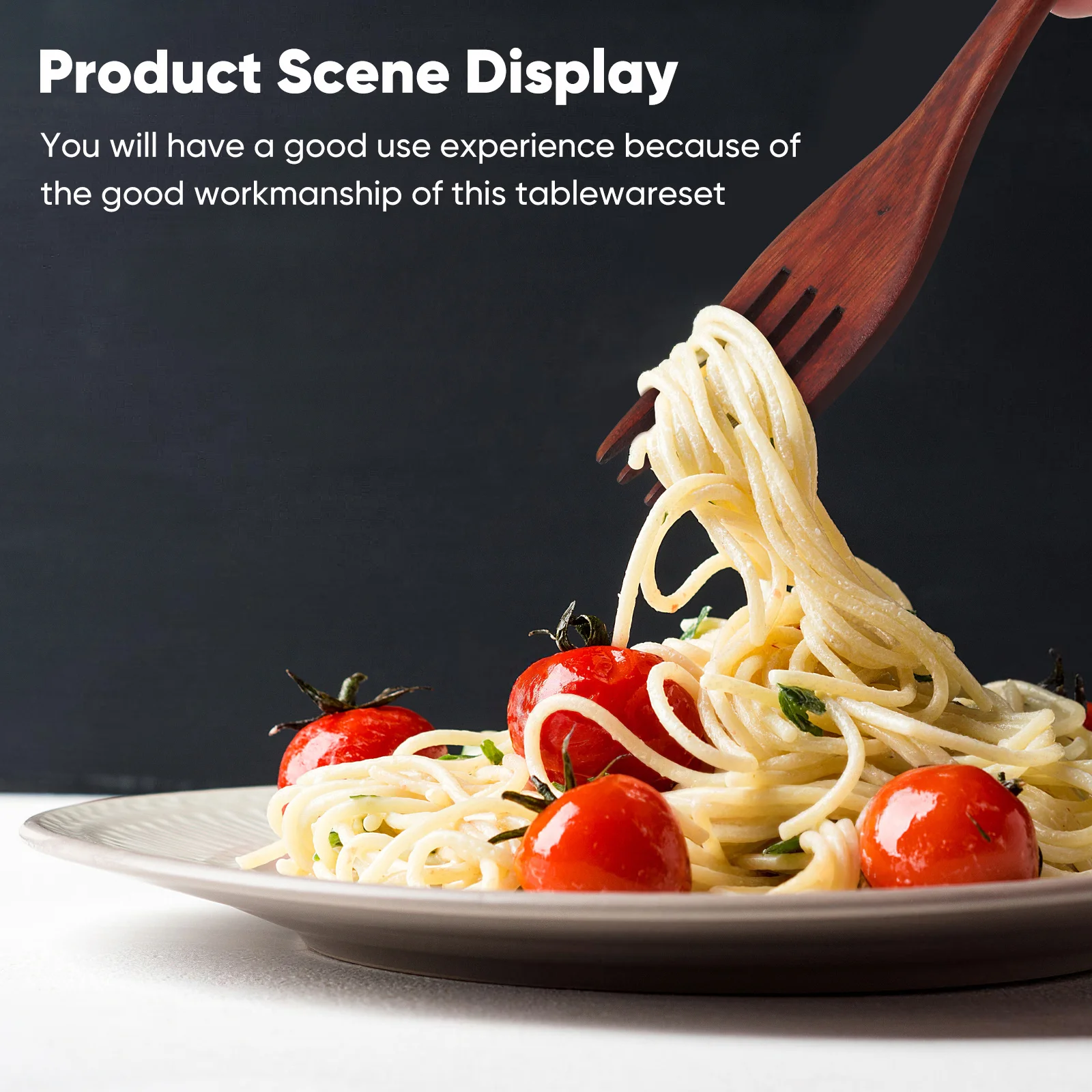 

Wooden Fork Spoon Set Portable Practical Tableware For Daily Use Lightweight Simple Dinnerware Wood Flatware Utensils