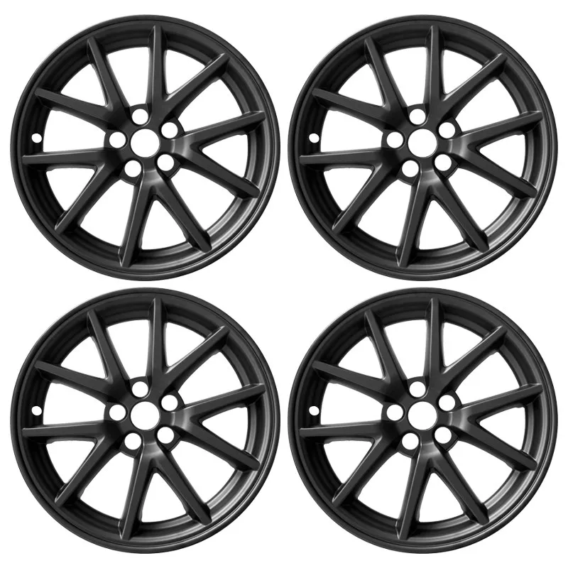 For TESLA MODEL 3 2021-2023 4PCS Hub Cap Performance Replacement Wheel Cap 18 Inch Automobile Hubcap Full Rim Cover Accessories