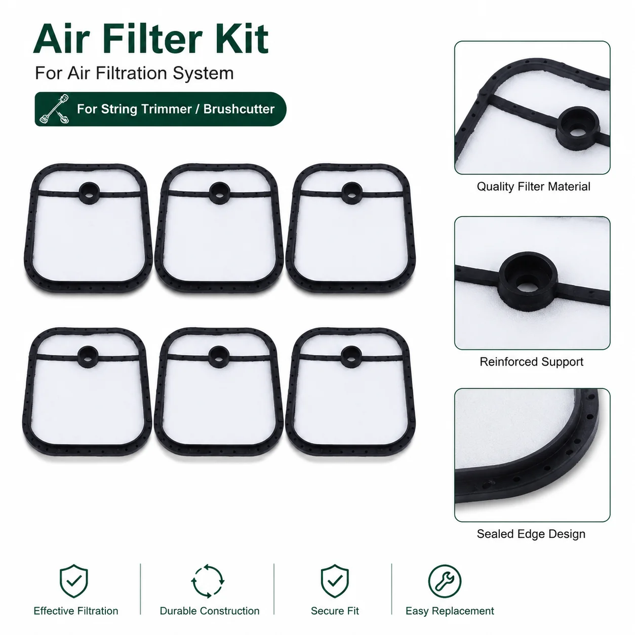 Air Filter Kit For Stens 102-579 Red Max BCZ260 BCZ2650 BCZ2660 Replaces 528074701 528 07 47 01 Chainsaw Parts