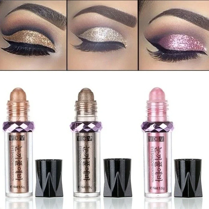 New Fluorescent Single Color Eyeshadow Ball Glitter Pearl Highlight Powder Fashion Women Daily Beauty Makeup Tool