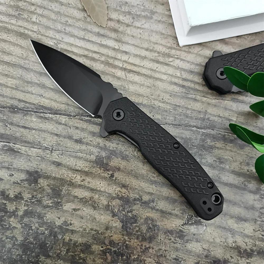 High Hardness KS 1407 Folding Knife 8Cr13Mov Blade Nylon Fiber Handle Outdoor Knife Tactical Survival EDC Tool with Pocket Clip