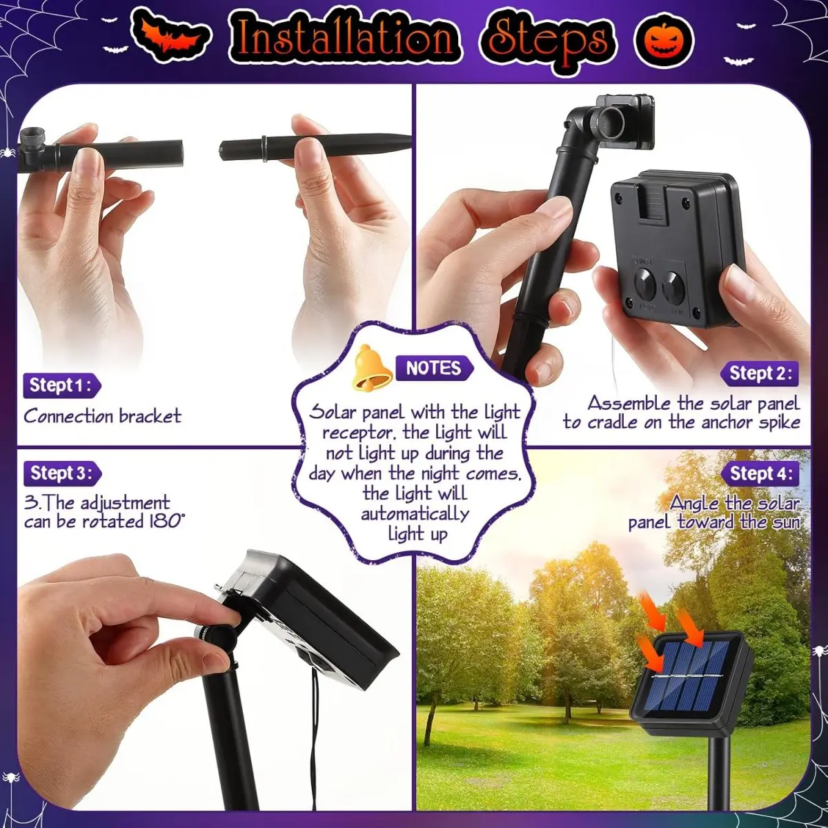 1 قطعة 20/30 LED هالوين الخفافيش اليقطين شبح الشمسية سلسلة ضوء مع 8 طرق الإضاءة للمنزل حديقة ساحة مرور ديكور الهالوين #2