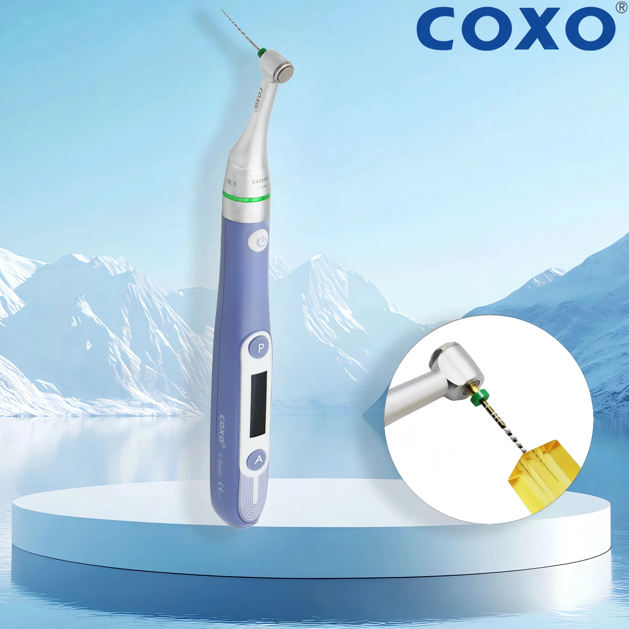 

PROTECTORDental Wireless Endo Motor 16:1 Head 360° Adjustable Handpiece for Root Canal Treat T-Mode Endodontic Motor COXO