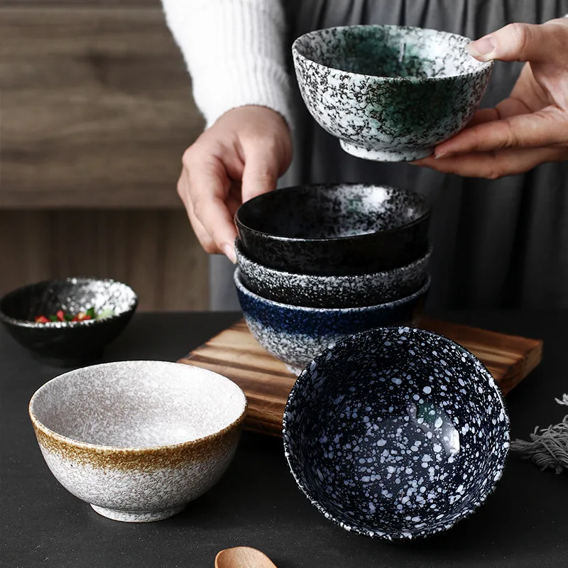 

Japanese tableware bowl simple Japanese style ceramic rice dessert snack 4.5 inch soup bowl household