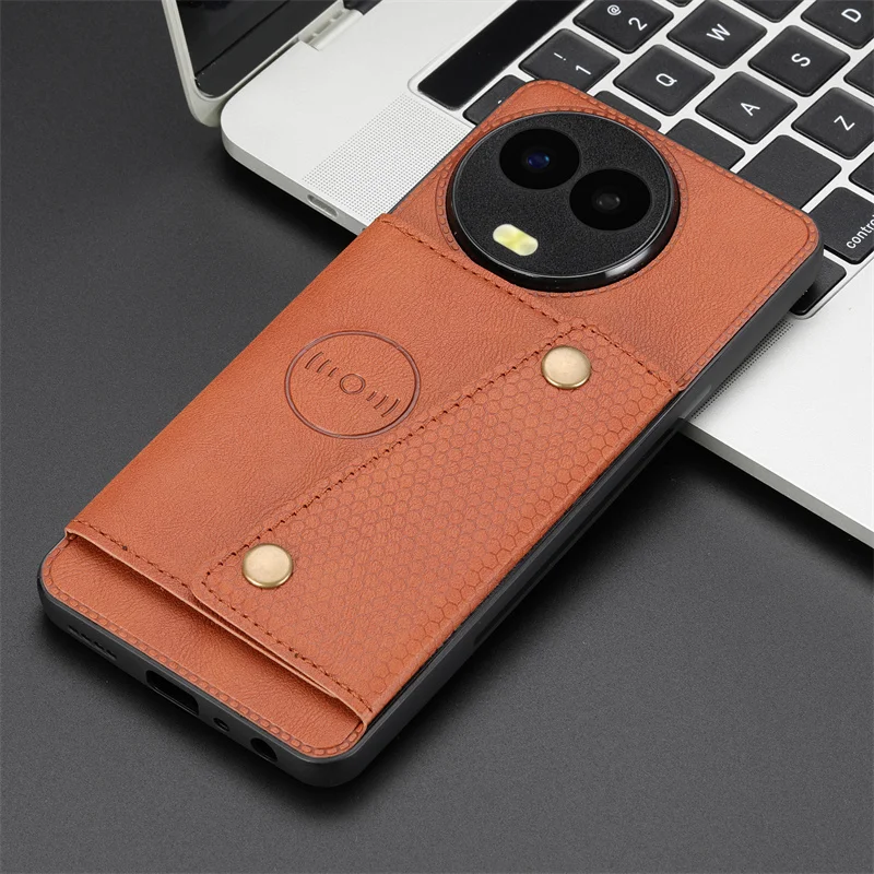 Realmi 11 5G Case Leather Car Magnetic Holder Back Cover For OPPO Realme 11 Realme11 5G 6.72