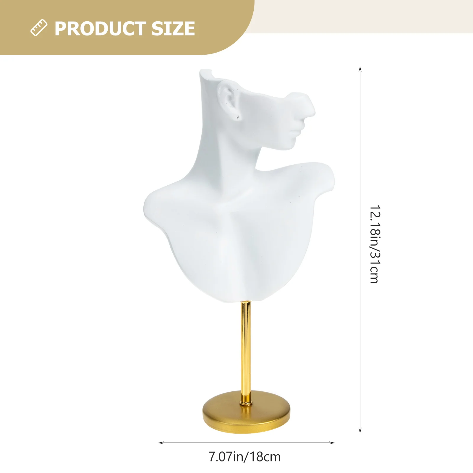 Metal Base Resin Jewelry Display Holder Necklace Earring Stand Special Shape Realistic Look Fashionable Chic Personal Use