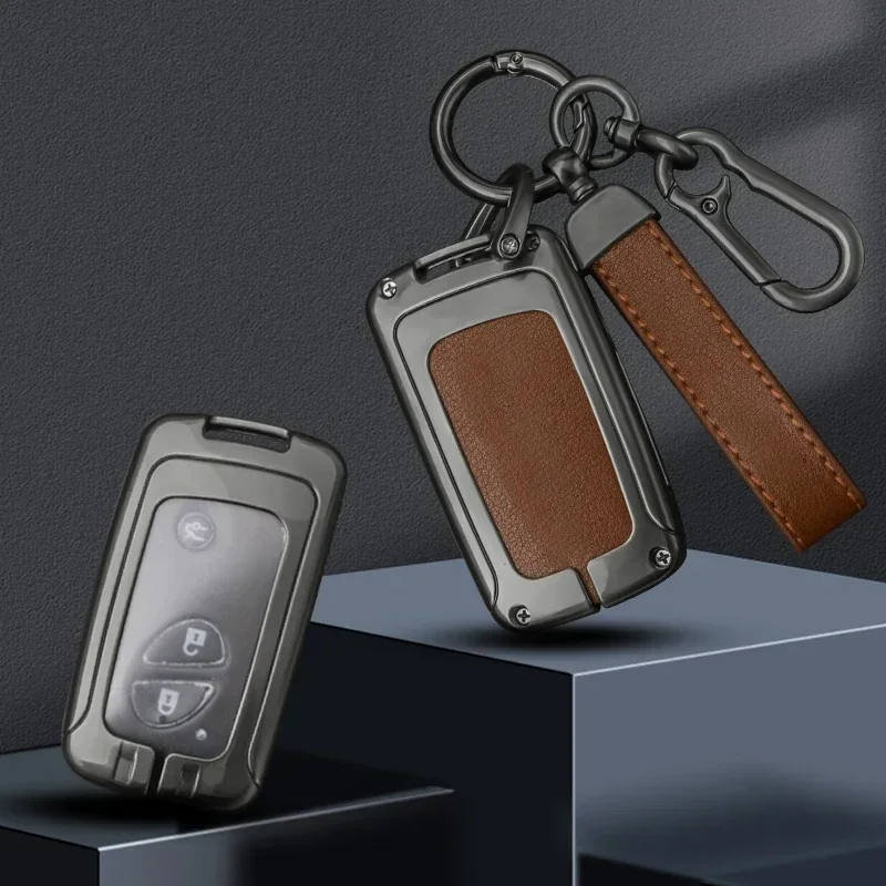 Новый кожаный чехол для автомобильного ключа из сплава, брелок для Lexus CT200H GX400 GX460 IS250 IS300C RX270 ES240 ES350 LS460 GS300 450h 460h
