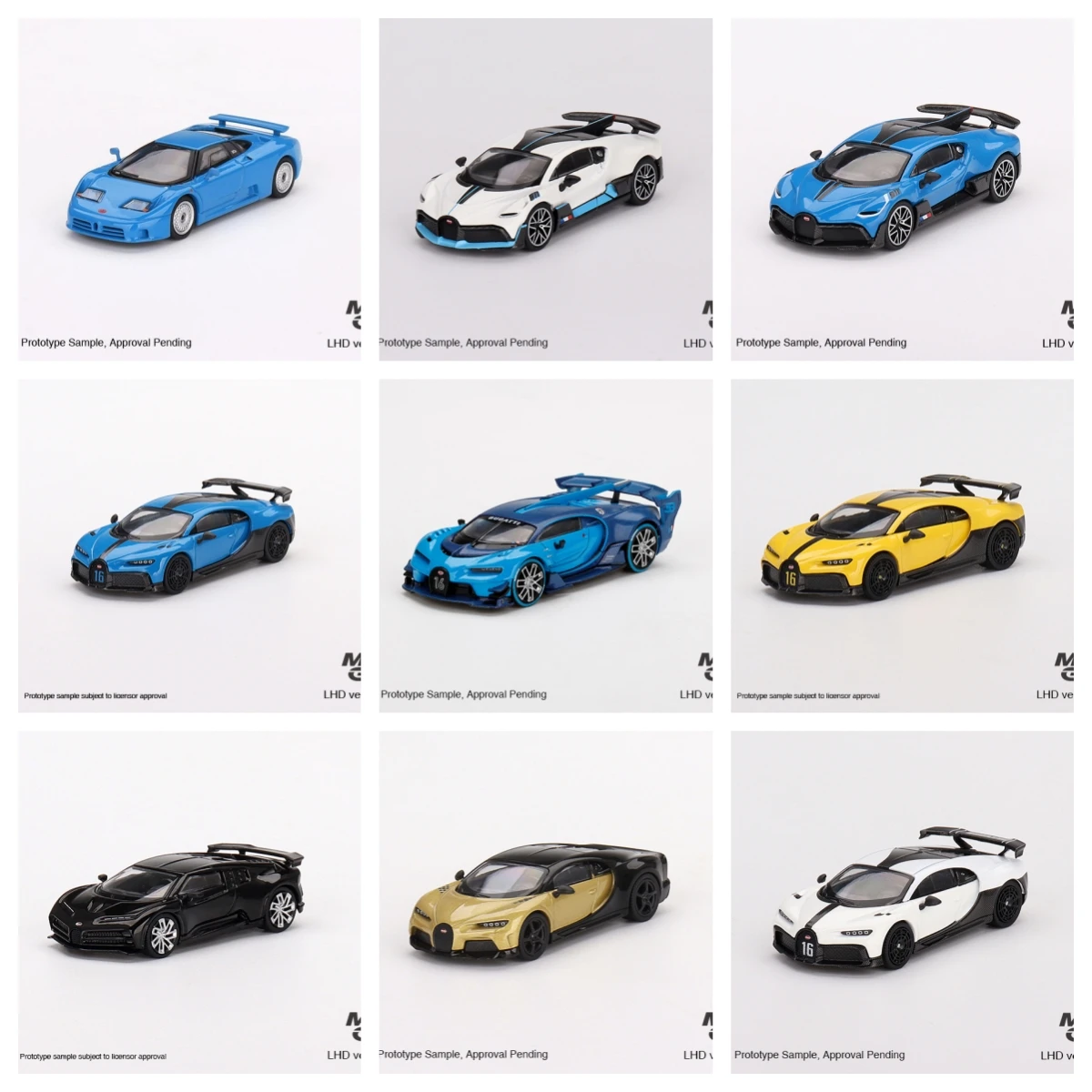 

Mini GT 1:64 Vision Gran Chiron Pur Sport Centodieci Divo EB110 GT Diecast Model Car Collection Limited Edition Hobby Toys