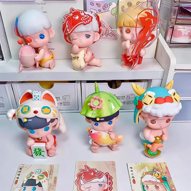 

Heyone YEAR OF THE DRAGON Series Blind Box Toys Doll Cute Anime Action Figure Ornaments Figurines Dolls Desktop Home Decor