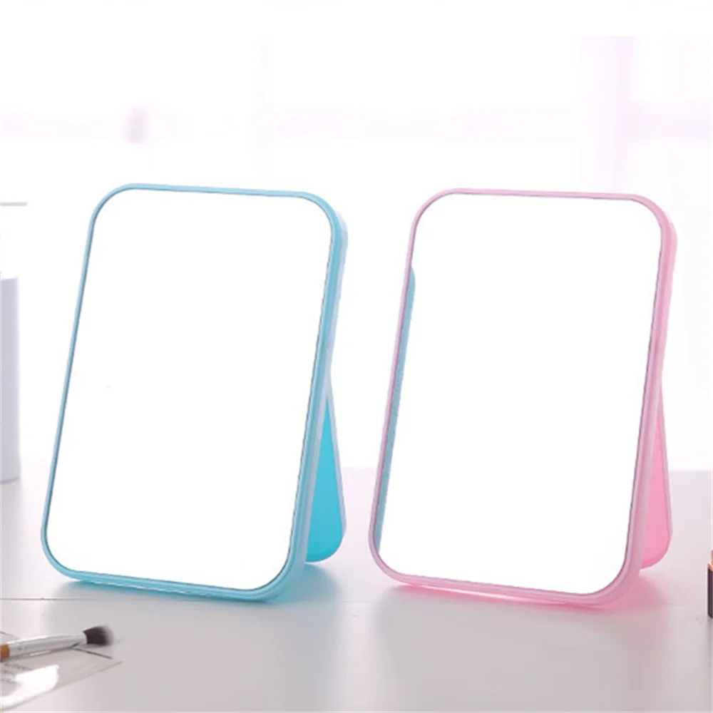 Desktop Folding Portable Makeup Mirror Student Dormitory Desktop Small Mirror Female Dressing Mirror With Princess Mirror