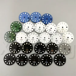 Mostrador de relógio brilhante com Rose Edge, Luminous, GMT Texto, Preto, Branco, Azul, Verde, Azul, Vermelho, Laranja, Ouro, NH34 Movimento, C3, 29mm