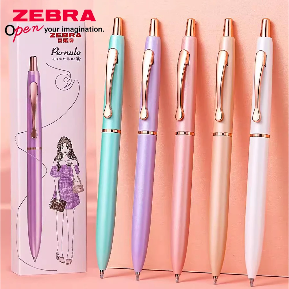 zebra jj30 metal gel pen pearlescent limited ballpoint holder papelaria bonito nova moda japonesa caixa de presente 01