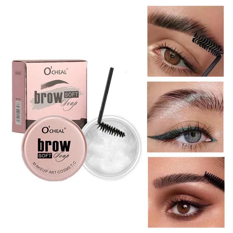 Cera de estilo Natural incolora para cejas, jabón transparente de larga duración, aceite vegetal, Gel de peinado para cejas, nuevo