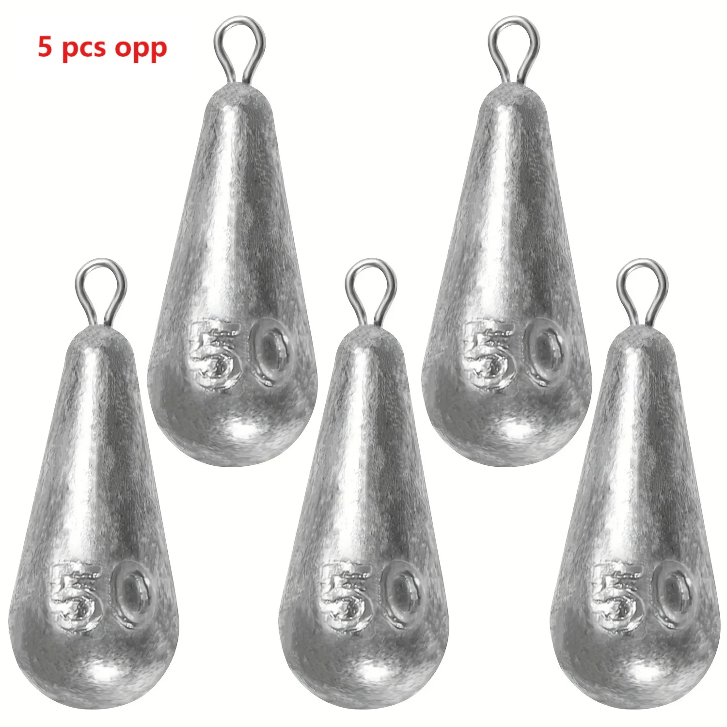 5 Stück/20 Stück 10g-100g Angelgewichte, tropfenförmige Hakenring-Sinker zum Angeln, Angelzubehör, Casting Drop Shot Gewichte
