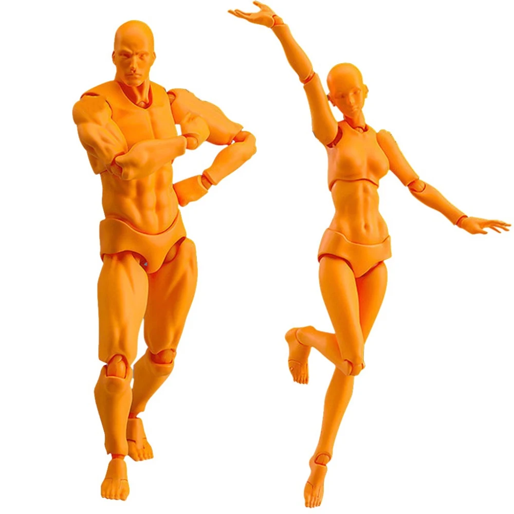 Mangakunstenaars Komische man en vrouw voor kunstenaars Actiespeelgoed Menselijke mannequin Figuurmodel Actiefiguur Tekeningsfiguren