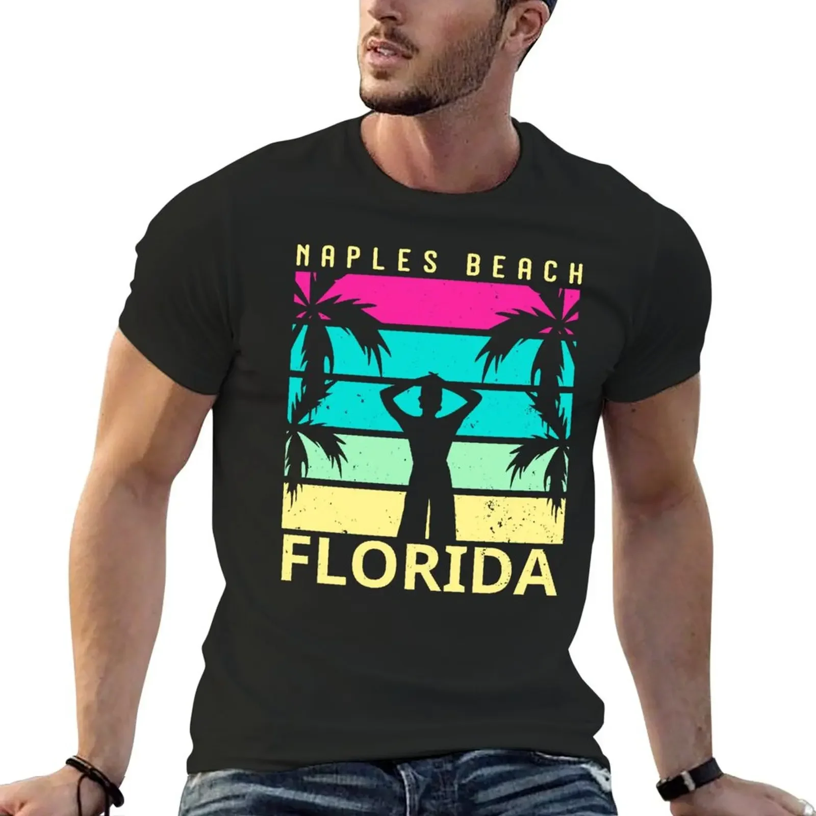 

naples beach vacation florida summer beaches T-Shirt Man t-shirt Short sleeve tee sweat shirts, men