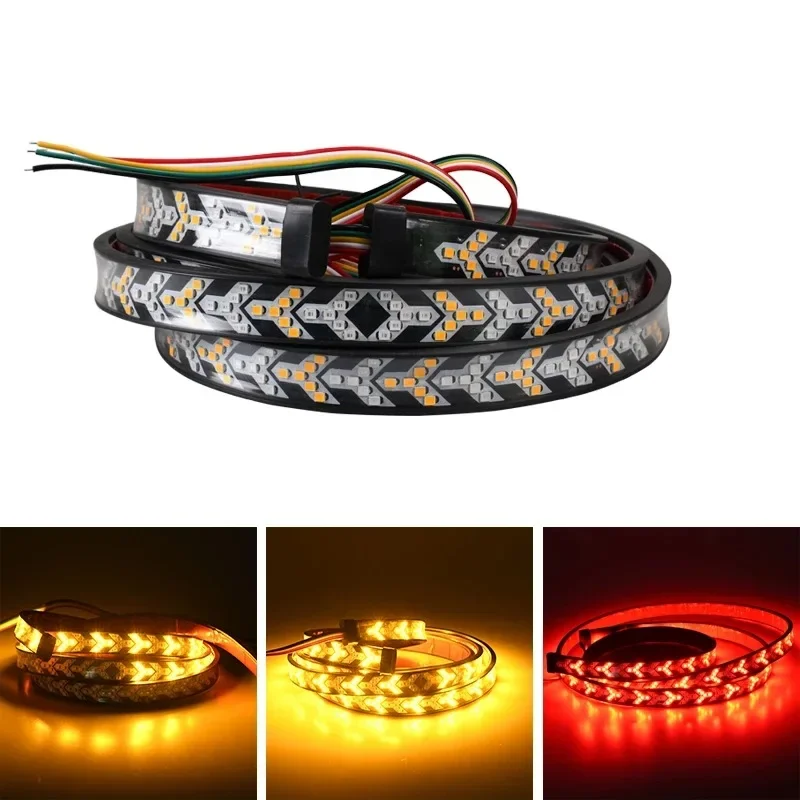 

Car Truck LED Tailgate light Strip Turn Signal Lamp Flowing Dynamic Warning Brake Reverse Tail light Bar For Pickup Jeep 12-24V