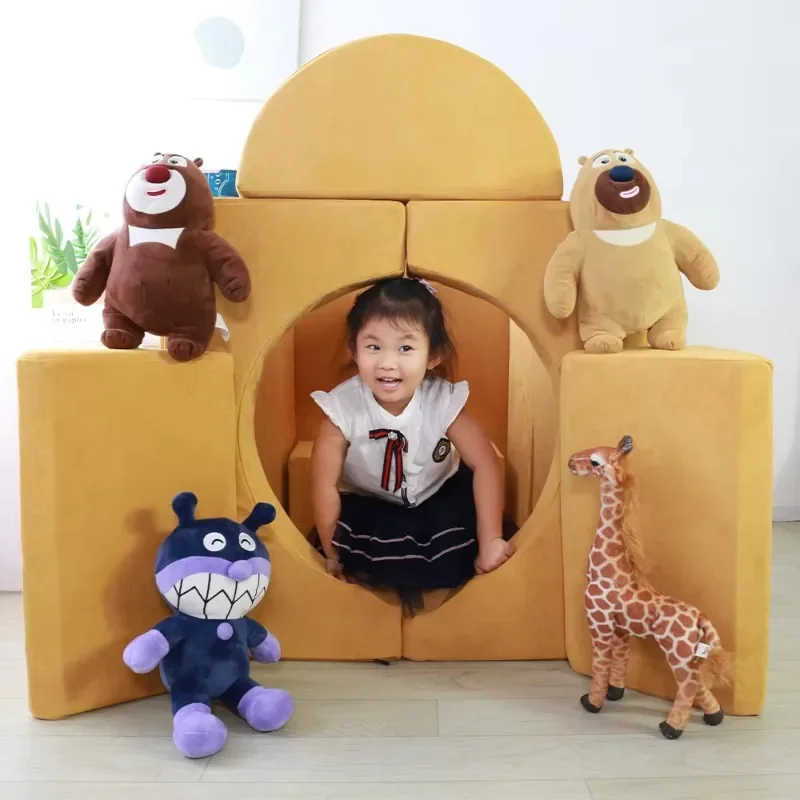 

2024 Hot Selling 12pcs/set Strong Magnetic Stable Safe Sofa Castle Imagination Playground Foam Pieces Children's Set