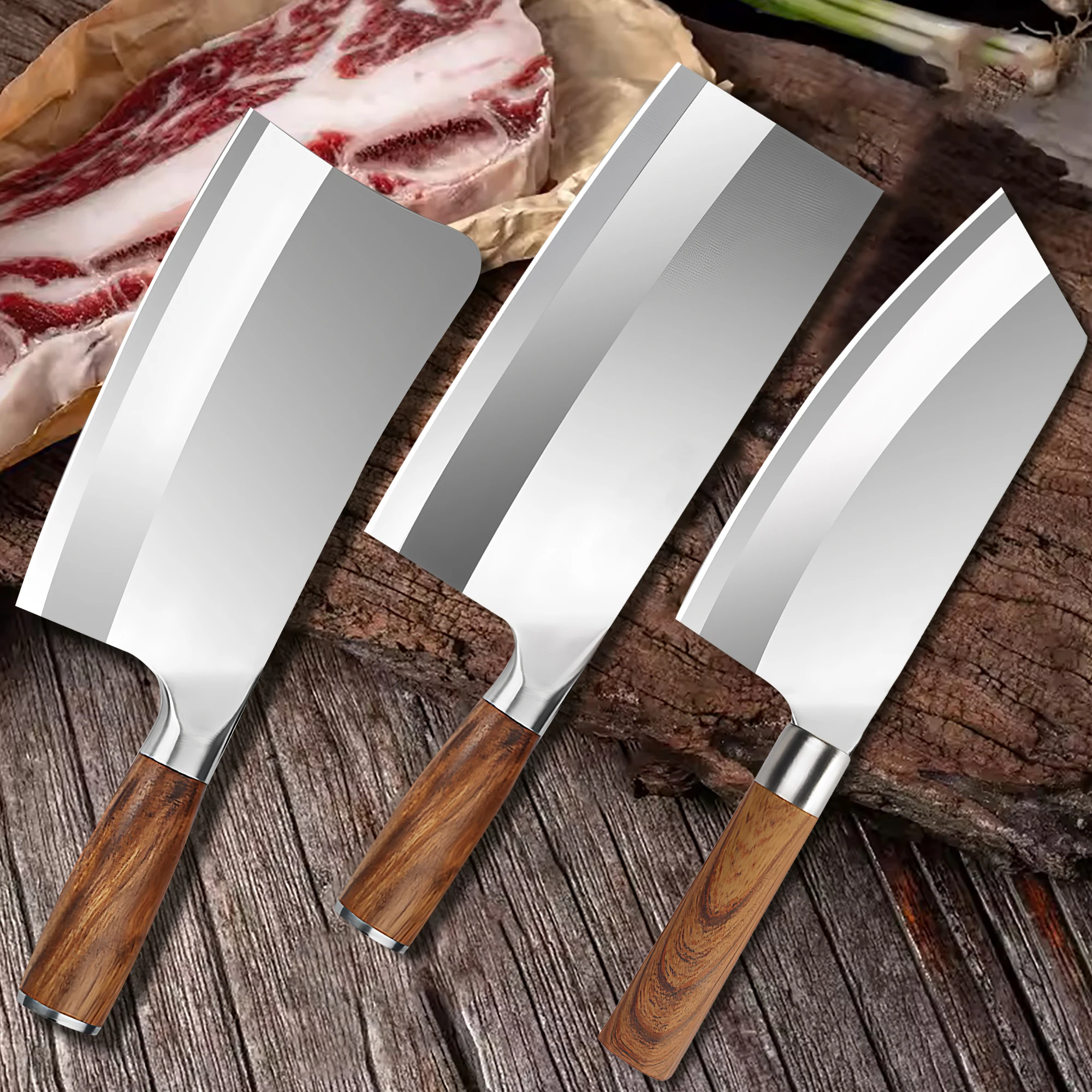 

1PC，High Quality Cleaver Knife Meat Fish Vegetable Non-slip Handle Slicing Knife Restaurant Knives Kitchen Stuff Cooking knife
