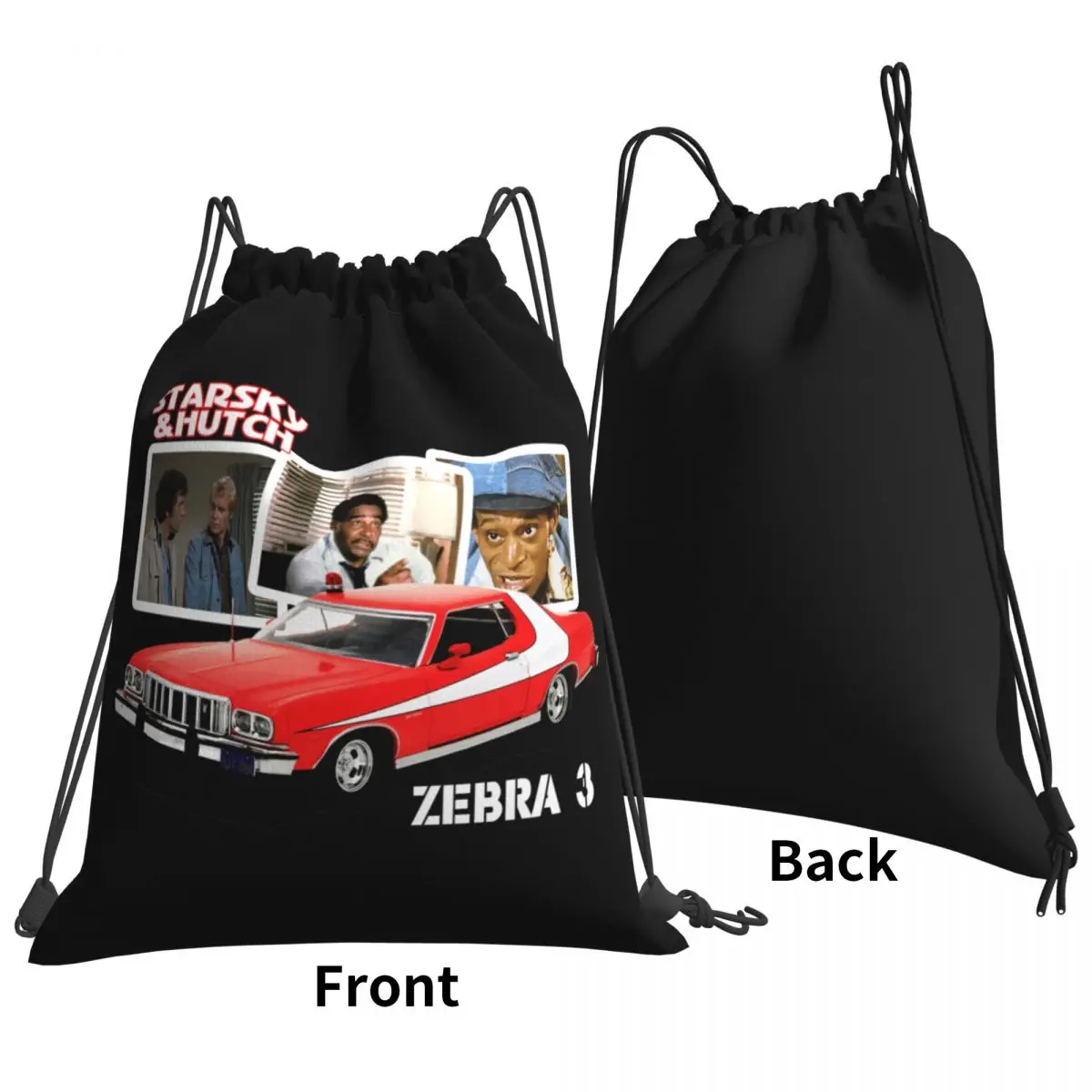 Gran Torino Starsky Hutch Zebra 3 Film Poster Drawstring Bags Gym Bag School Foldable Sports Style Clothes Backpacks