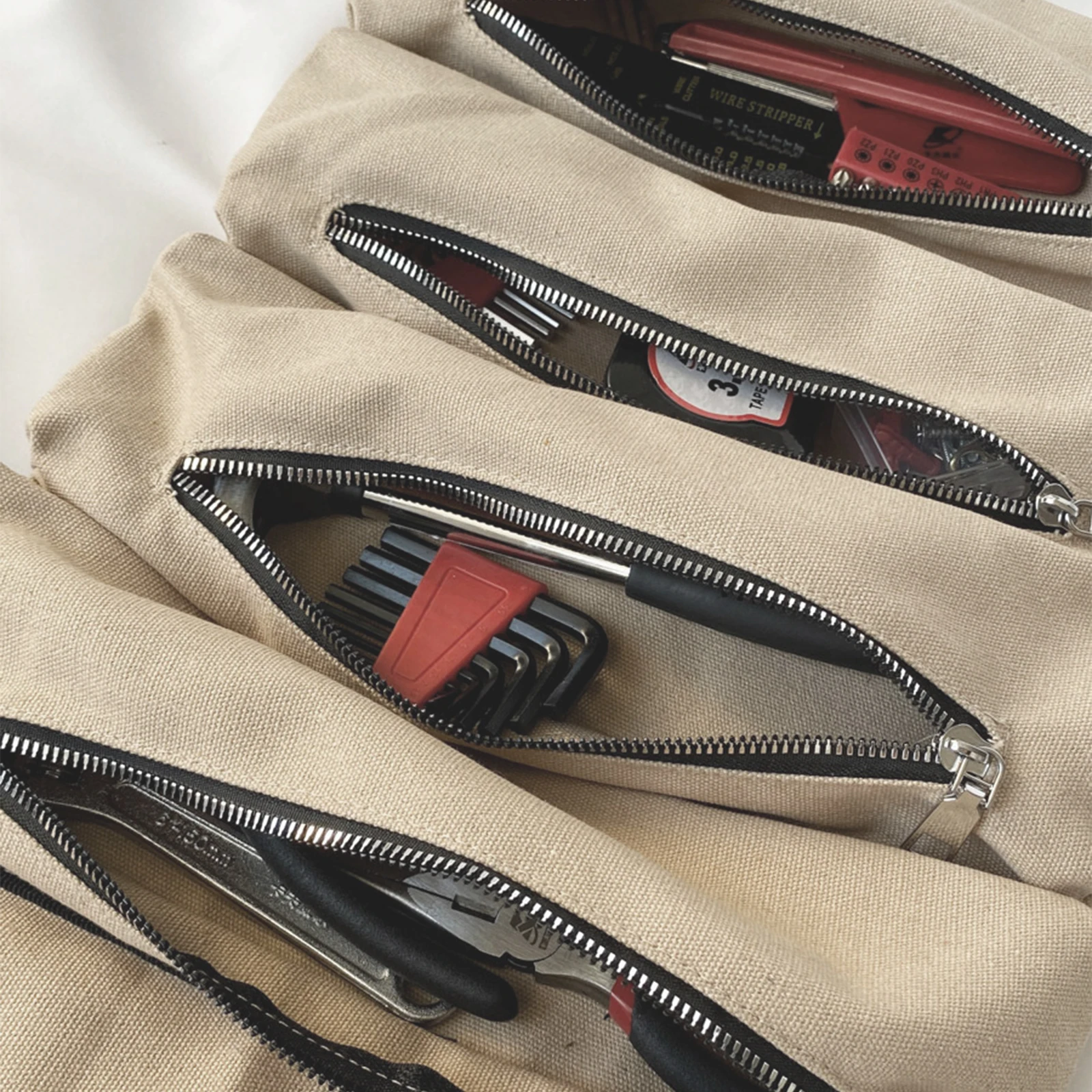 Multifunctionele canvas tas, opbergtas voor autovering, voertuigkit, draagbare opbergtas voor onderhouds- en timmerwerkset