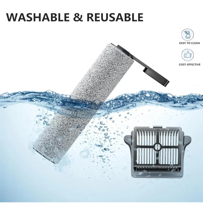 ABRG-Rolos de escova e filtros de substituição para Tineco S5 Series Cordless Wet Dry Aspirador de pó Kit de substituição