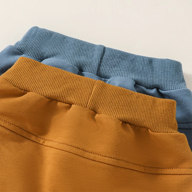 Pantalones de chándal para niños pequeños, Color sólido, caqui, marrón, gris, otoño y primavera, paquete de 3