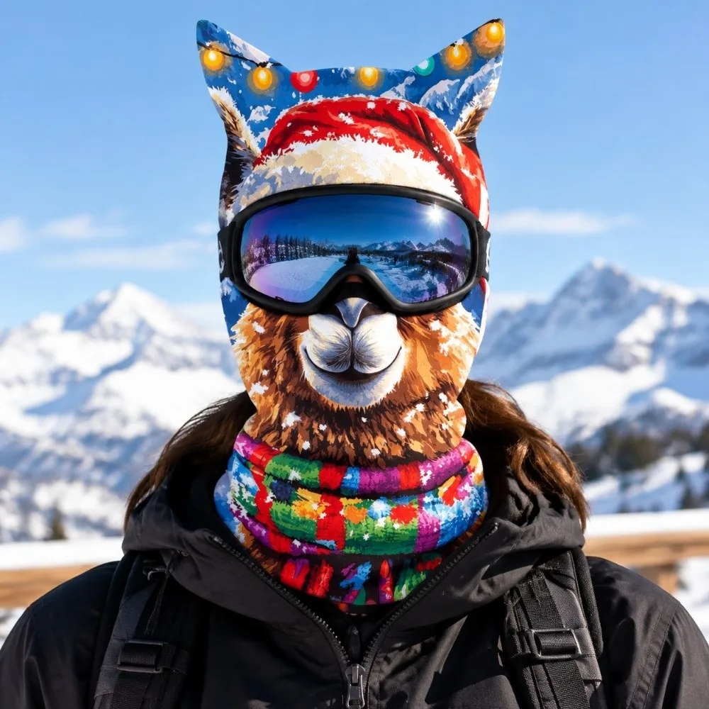 Windproof Funny Prank Mask Full Face Thermal Motorcycle Riding Mask Face Protection Novelty Neck Hood Helmet Liner Christmas