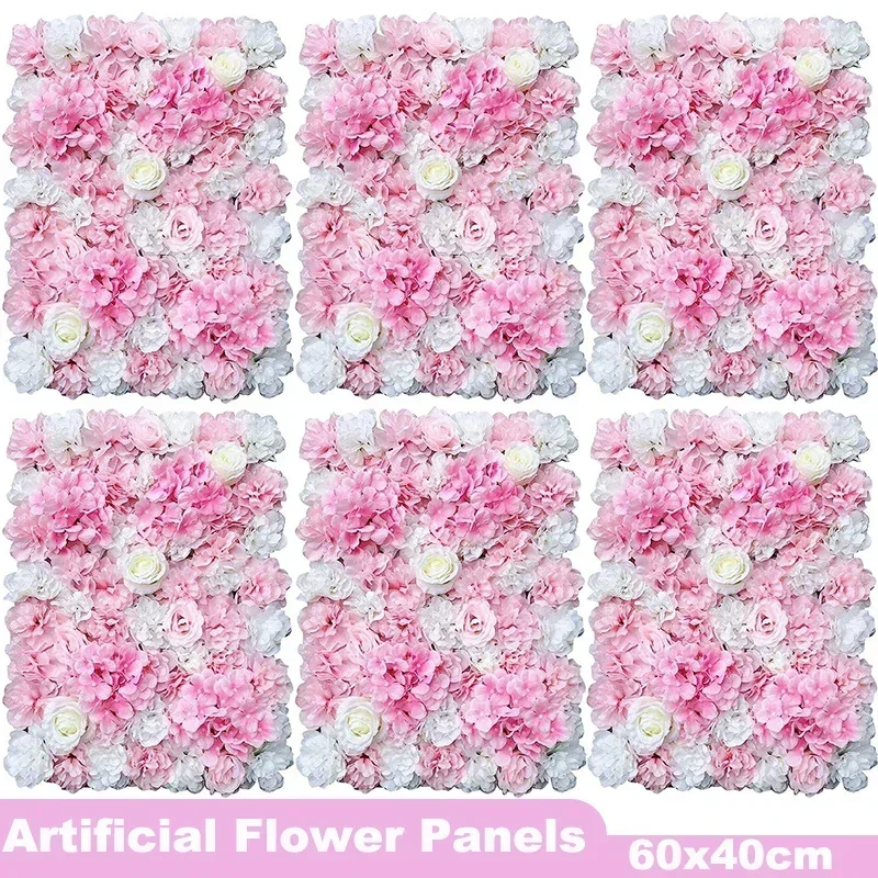 

Artificial Flower Panel Flower Wall Mat For Bedroom Party Office Wedding Wall Decoration 3D Flowers Wall 60x40cm Backdrop Decor